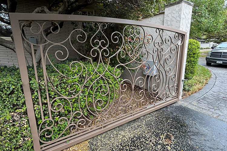 decorative-iron-wrought-gate-lake-jackson - Garage Tec | Automatic Gates & Garage Door Repair